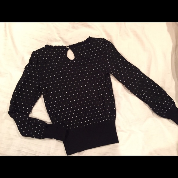 Free People polka dot sweater. Sz M - Picture 3 of 4